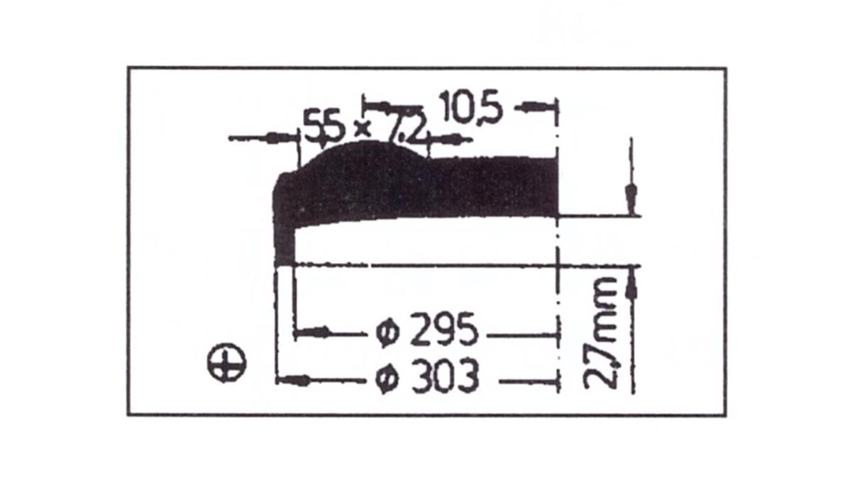 Verre à renverser avec loupe Cyclop 125, réplique, en plastique, Ø 30,3/ 28,0 mm, H 2,5 mm