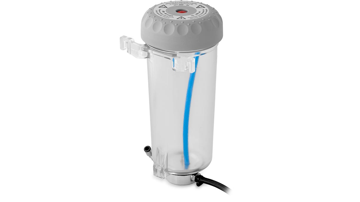 Renfert Réservoir supplémentaire 70 - 250 µm, à gauche, pour Vario Basic, avec buse 1,2 mm