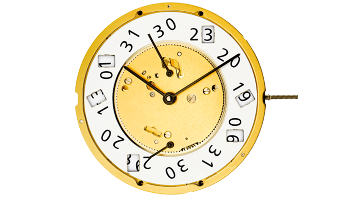 AU-Werk Ronda 7004.P 15''' DATE1 SS BIG DATE DAY RETRO Quartz (381 | SR1120SW)