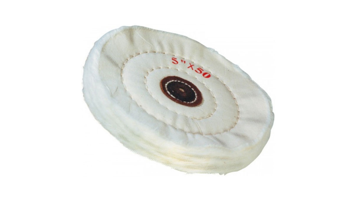 Bergeon 5175-150 disque à polir, en coton nature, blanc, Ø 150 mm