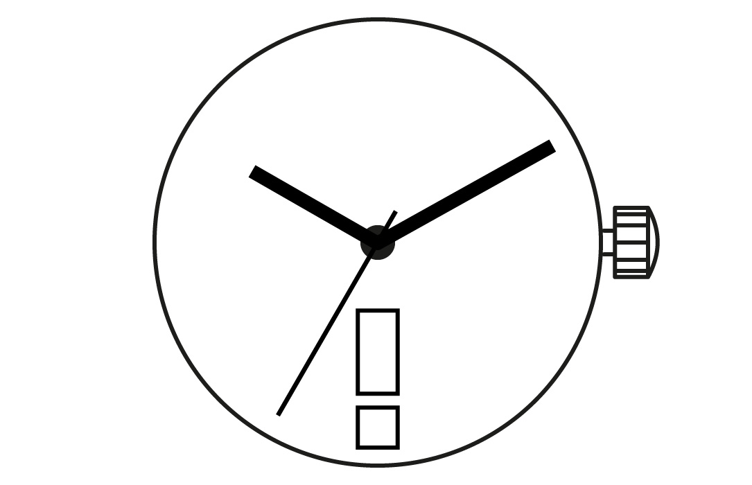 Mvt. RONDA 517 11 1/2''' SC Day/Date 6 Quartz (371)