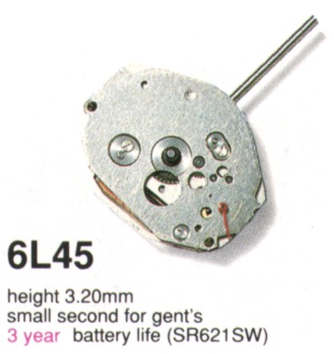 Mvt. Miyota 6L45 6 3/4 x 8''' SS (gents) Quartz (364 | SR621SW)