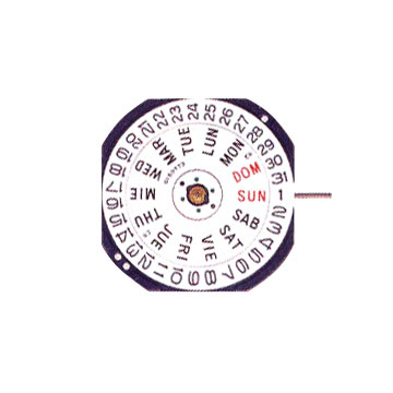 Mvt. SHI VX43 H2, 11 1/2''', SC, DAY/DATE3, Quarz 373