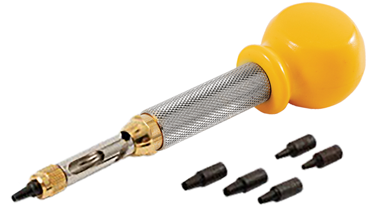 Perforateur pour rubans de cuir avec 5 inserts ronds 1 - 3 mm