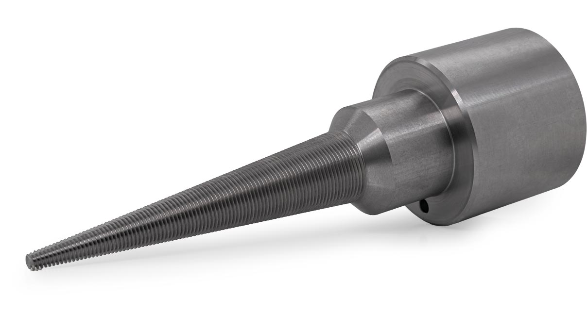 Queue de rat monobloc pour machines Crevoisier (M8), diamètre conique Ø 4 à 20 mm, longueur 90 mm
