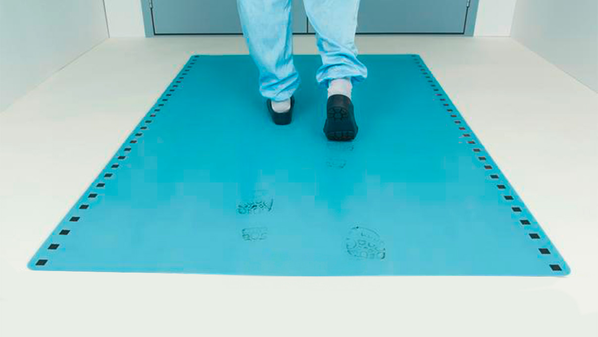 Tapis de propreté pour zones d'accès, bleu, 0,6 x 1,2 m