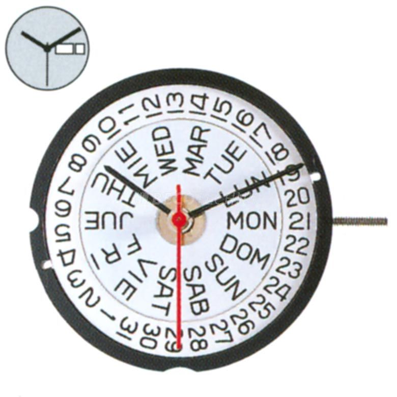 Mvt. RONDA 517 11 1/2''' SC DAY/DATE3 Quartz (371)