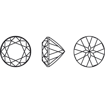 Grenat, rouge, rond, taillé étoile, Ø 3,5 mm