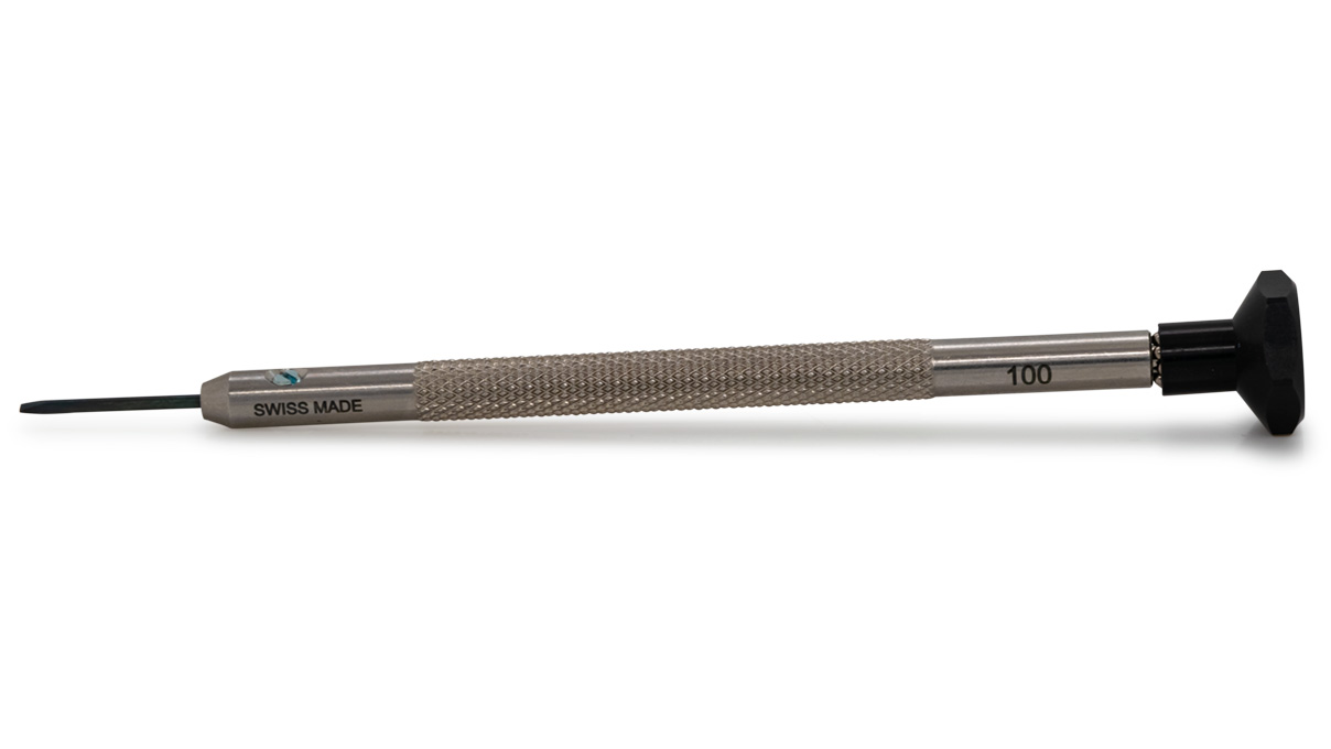 Ergo Schraubendreher, Schlitz (V), 1 mm, Schwarz, Edelstahl