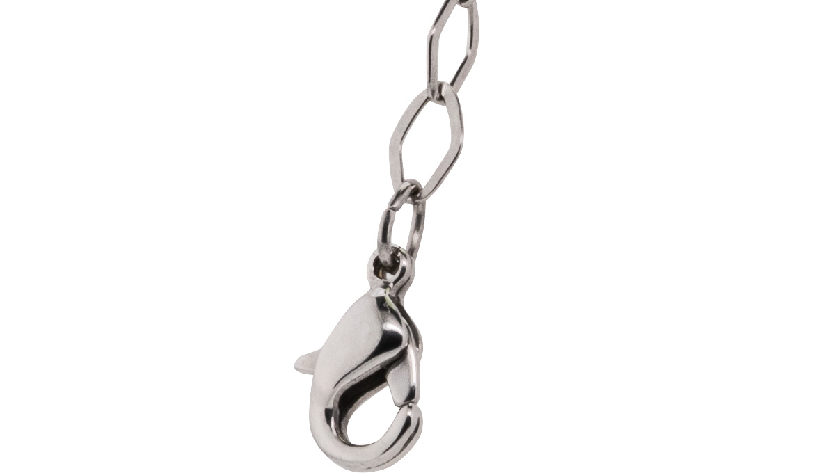 Verlängerungskettchen in Edelstahl mit Karabiner Länge 10,2 cm