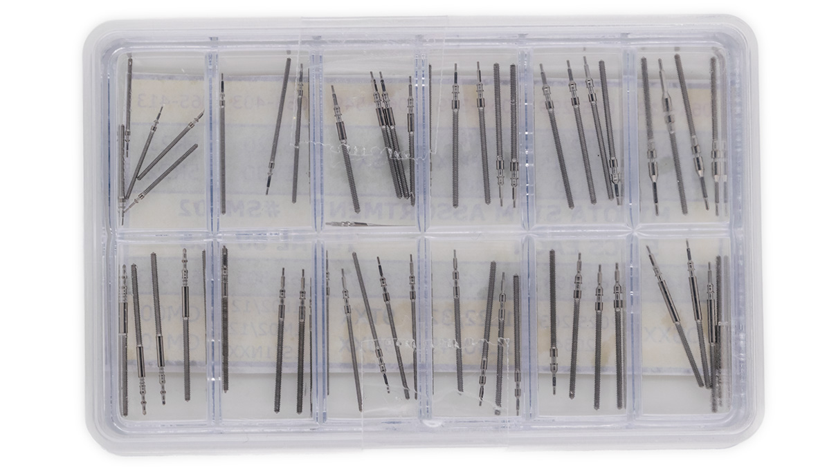 Assortiment de tige Citizen-Miyota, 5 pièces par type, 60 pièces
