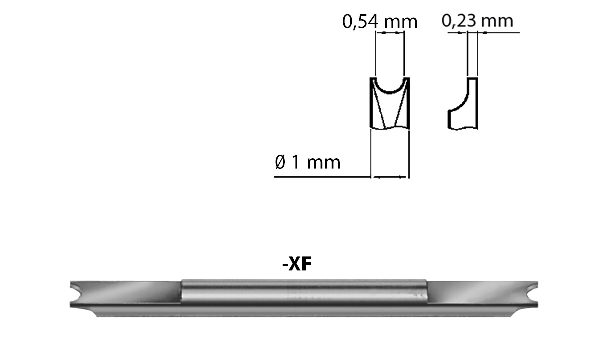 Bergeon 6825-XF Fourchette de rechange pour outil à barrettes à ressort, pointes extra fines
