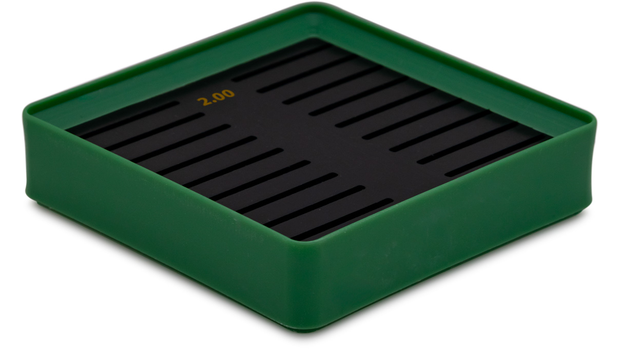 Lecureux Support à vis avec fentes, vert, pour Ø 2 mm