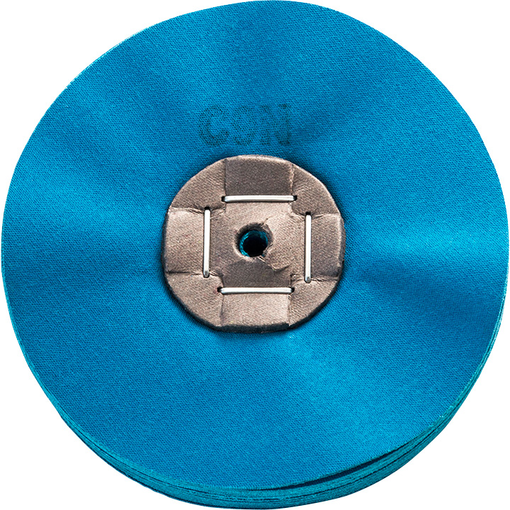 Merard disque de polissage C9N, coton, bleu, Ø 120 x 20 mm, noyau en carton