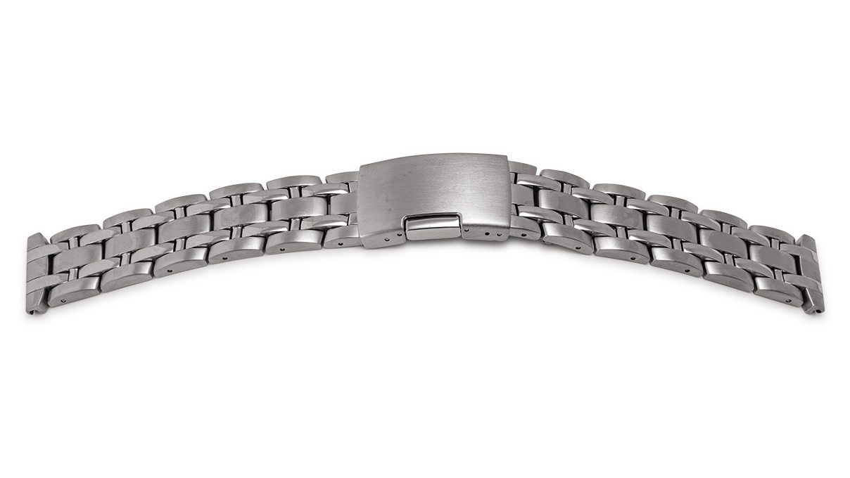 Bracelet de montre Sport, acier inoxydable, largeur 18 mm, cornes 20 mm, longueur 180 mm