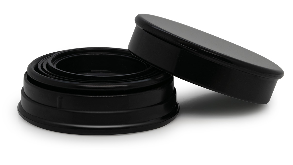 Teleskop-Uhrmacherlupe N° 2½, Vergrößerung 4x, Linse Ø 23 mm, Farbe schwarz, Lieferung inklusive Kunststoffetui
