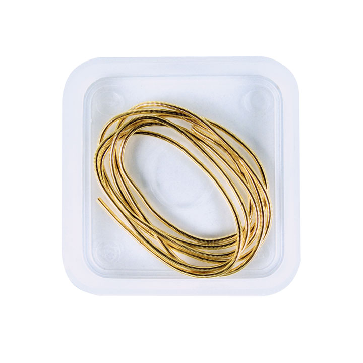 Boîte de 45 cm spiral pour perles doré Ø 1,00 mm