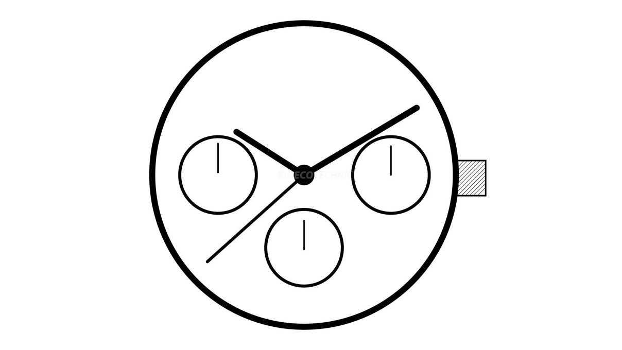 Mvt. Shiojiri (Seiko SII) VH63 10 1/2''' DATE3 SS, 3 EYES (371 | SR920SW)