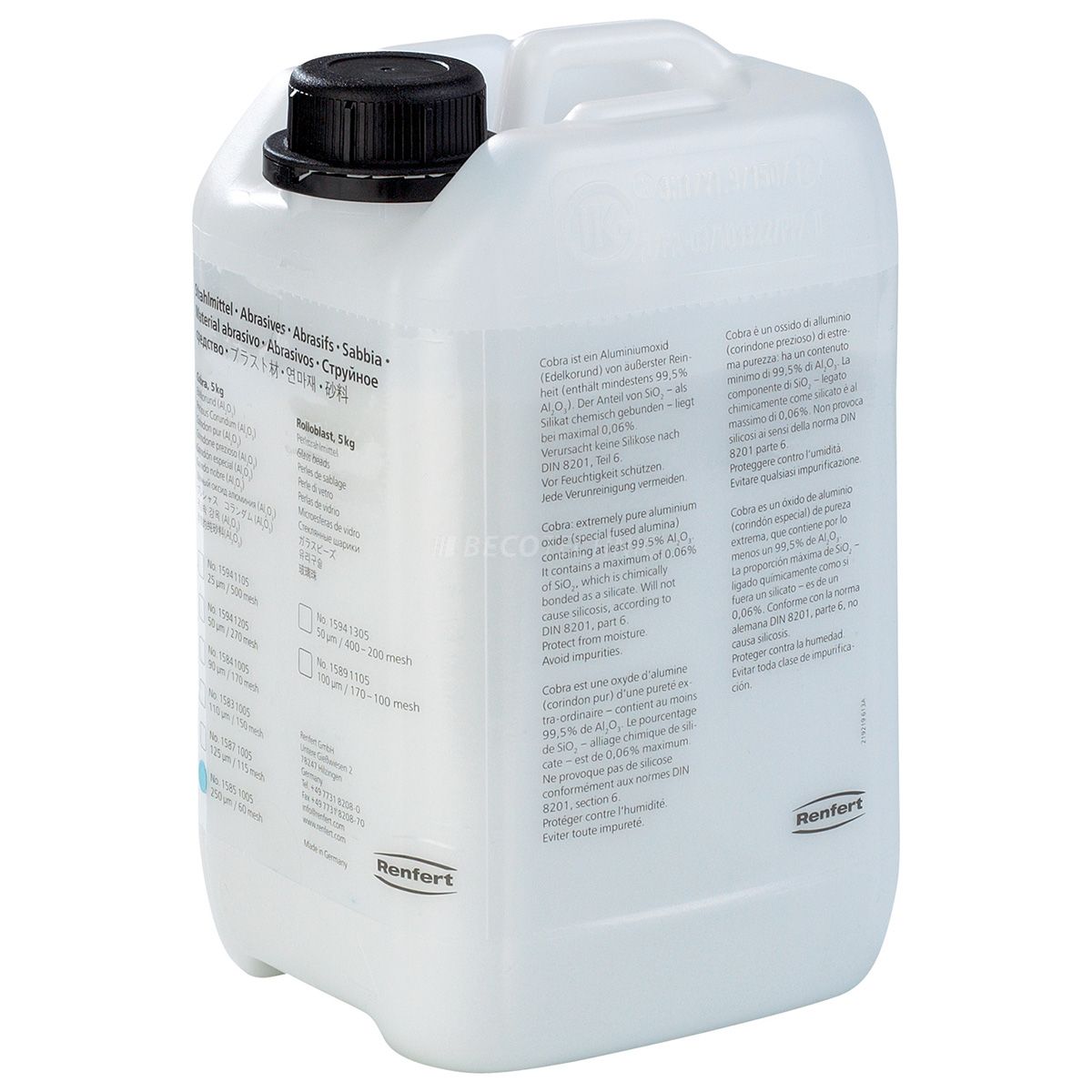 Cobra abrasif, 25 µm, 5 kg