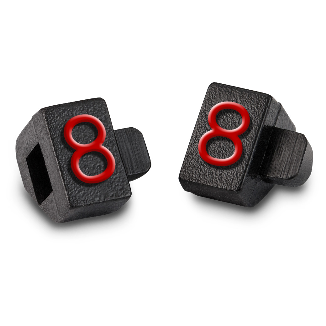 Étiquette de prix imprimé avec : "8", Noir, Rouge, 100 pièces