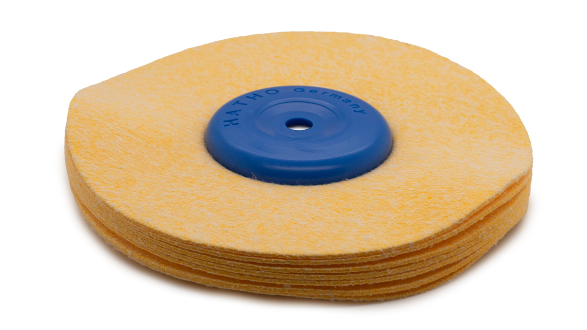 Hatho Disque de polissage, cuir microfibre, Ø 100 mm, 7 couches
