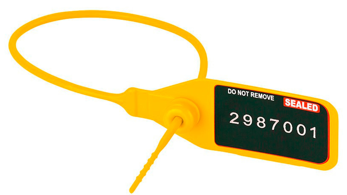 Scellé à glissière universel, jaune, 1000 pièces