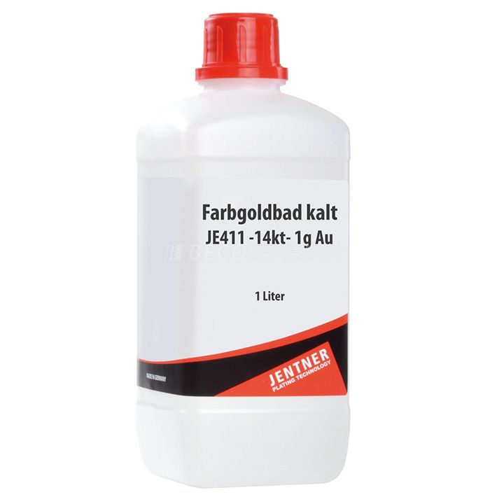 Bain de couleur or froid JE411, pour les tons or 14 ct, prêt à l'emploi, 1 l