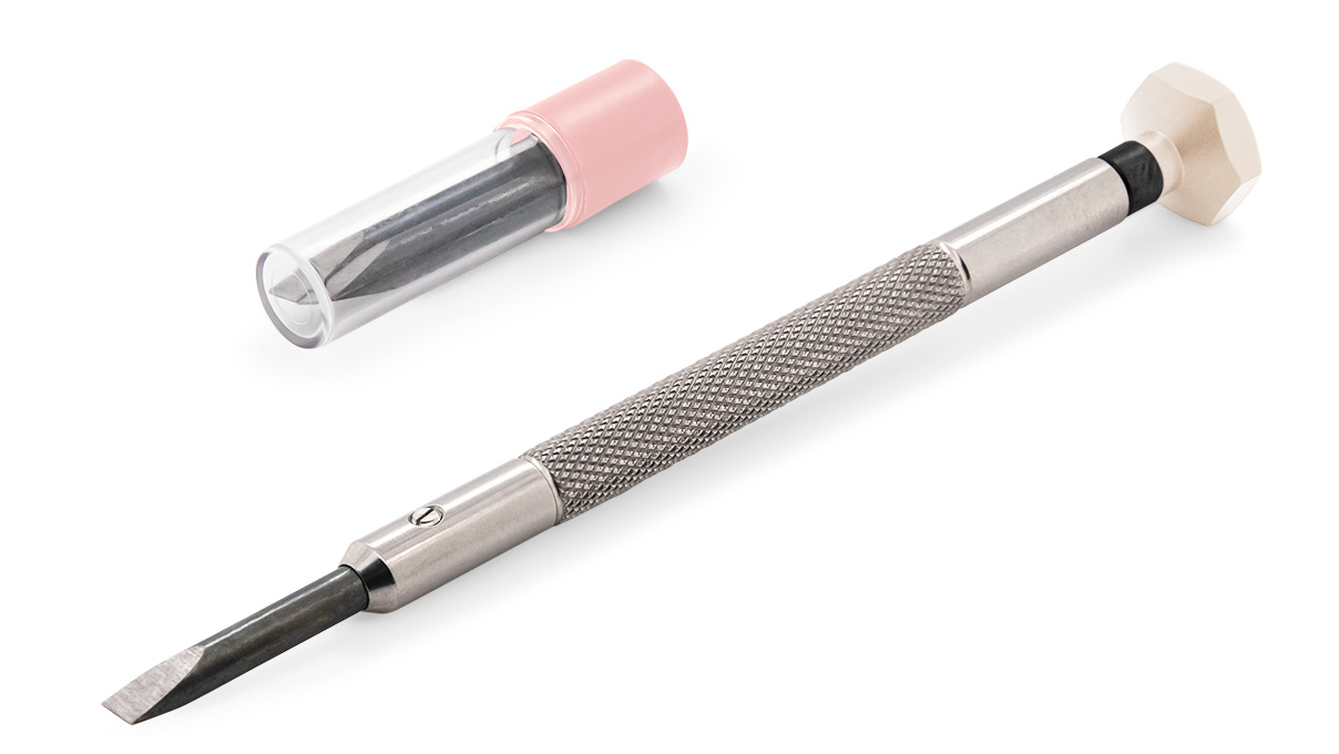 VOH tournevis, mèche 1,8 mm, couleur ivoire, avec des lames de rechange