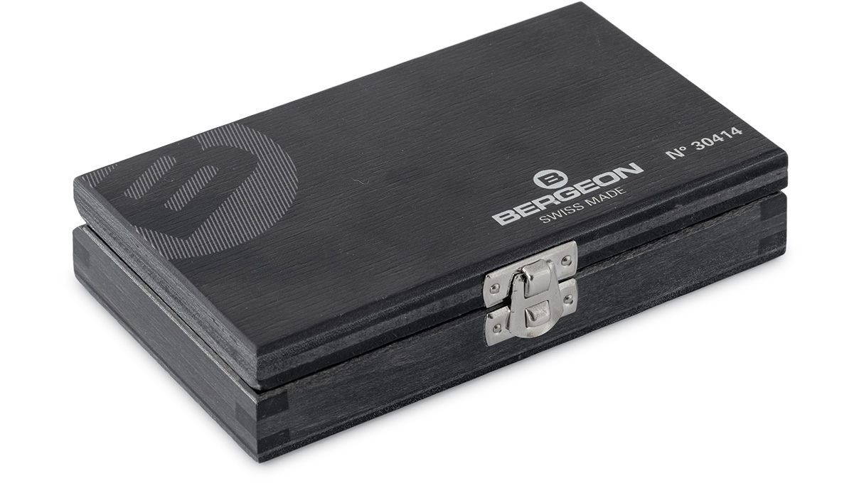 Bergeon 30414 Fraises d'horloger dans un étui en bois, 6 pièces