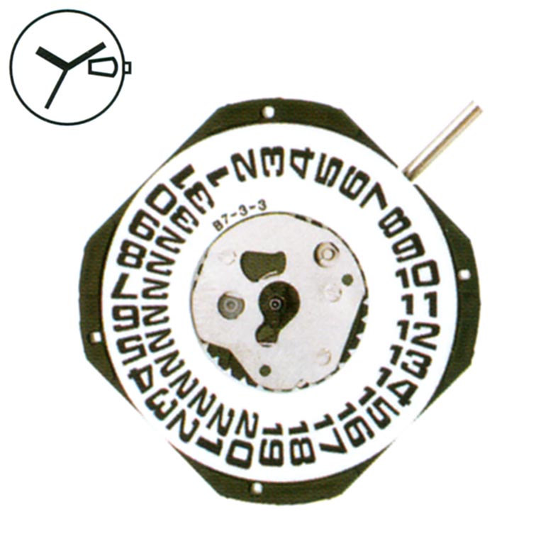 Mvt. Miyota 2353 11 1/2''' DATE3 SC BIG DATE Quartz (377 | SR626SW)