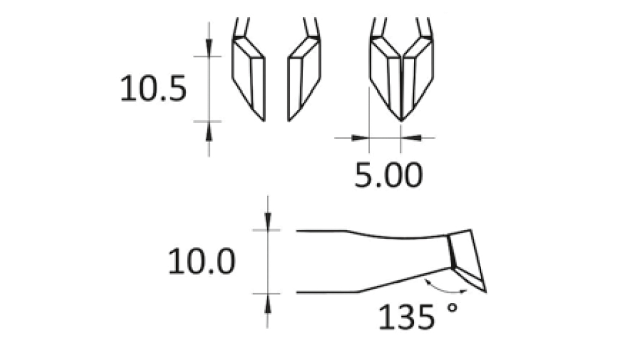 Bergeon 7026-15AGW brucelles, fines,  80 % antimagnétique, pointes avec revêtement en PTFE