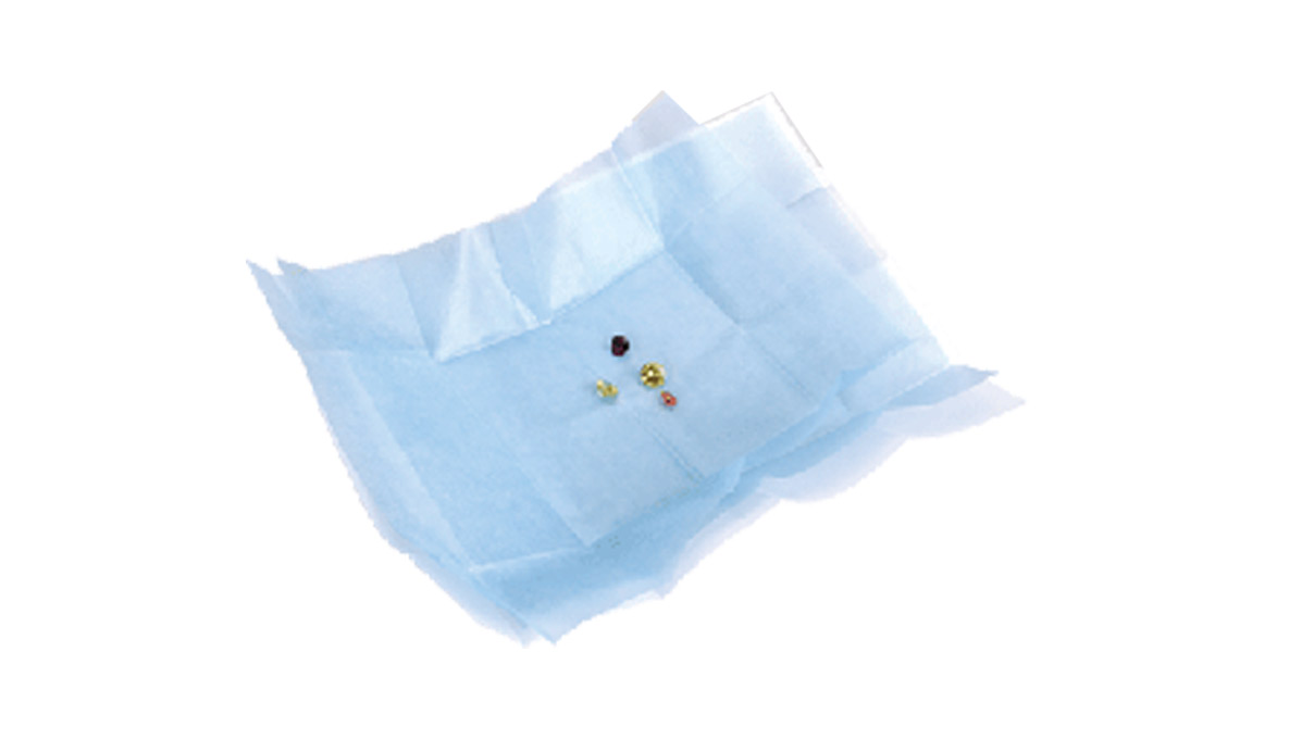 Papier diamant, 2 feuilles, bleu, plissé 80 x 45 mm