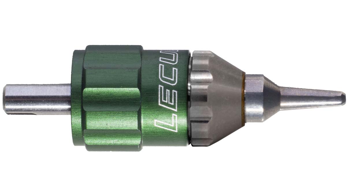 Lecureux tête de tournevis Screw-On, réglable, Ø 3 mm, vert, avec porte-mèche