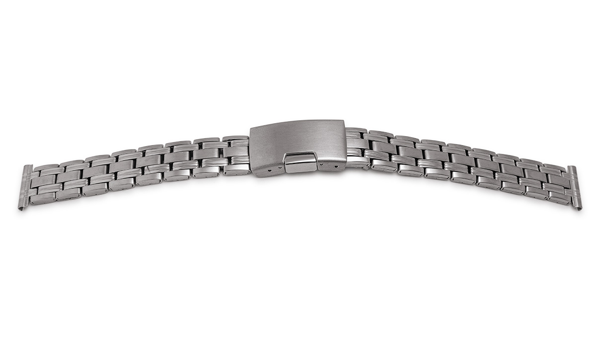Bracelet de montre Sport, acier inoxydable, largeur 14 - 16 mm, cornes 16 mm, longueur 170 mm