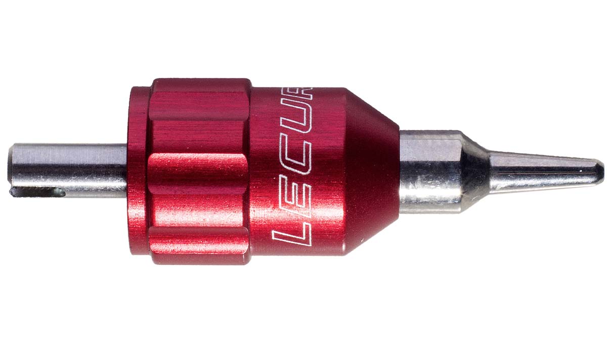 Lecureux tête de tournevis Screw-On, Ø 1,1 mm, rouge, avec porte-mèche