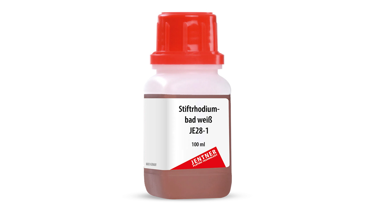 Jentner electrolyte de rhodium blanc JE28-1 pour stylet, 2 g Rh/100 ml, prêt à l'emploi, 100 ml