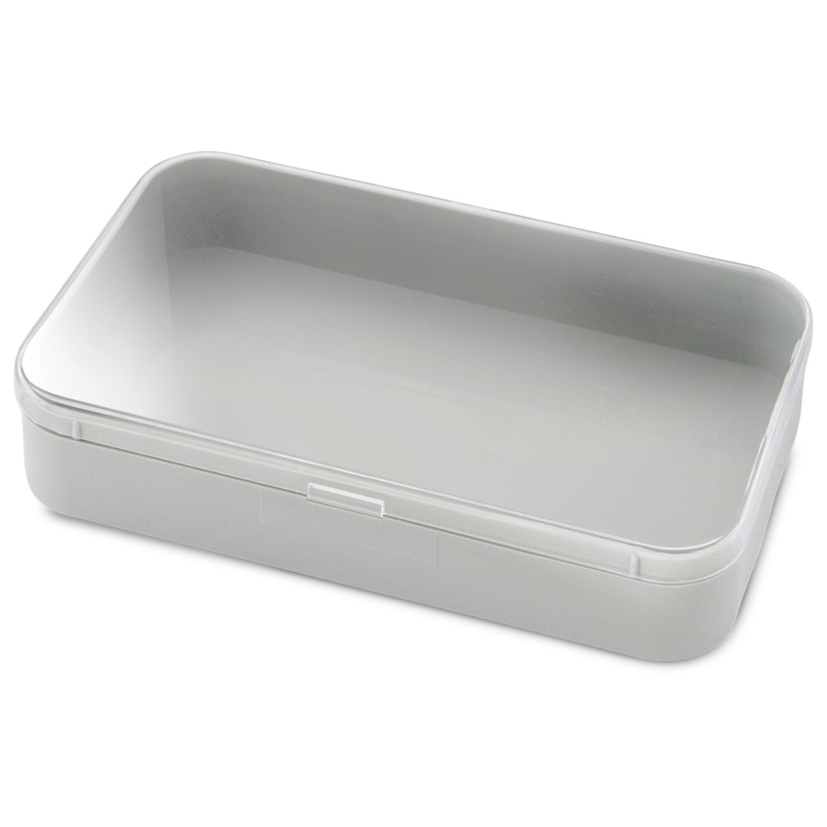 Boîte d'assortiment, 1 case, en matière synthétique gris, couvercle transparent, 35 x 190 x 110 mm