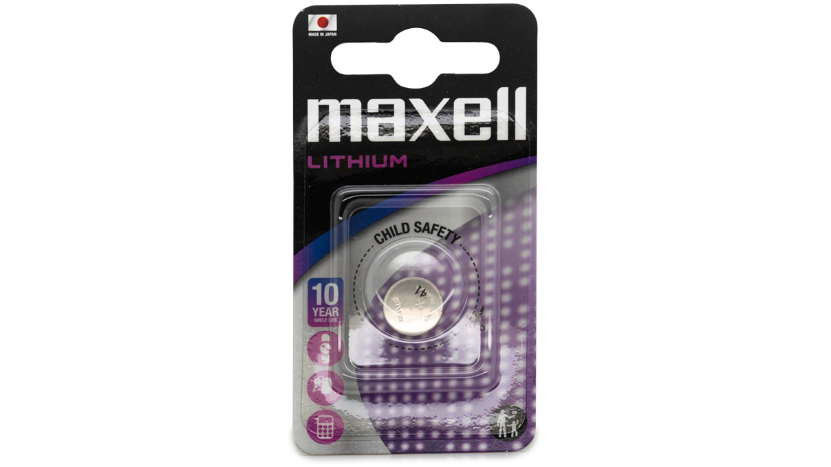 Maxell Pile lithium CR 2016 emballage en blister