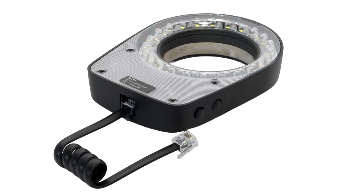 Luminaire annulaire C LED segmentable, 48 LED sur 2 rangées, 4 modes : plein, demi-cercle, quart de cercle ou 2 quarts de cercle
opposés, Ø 66 mm