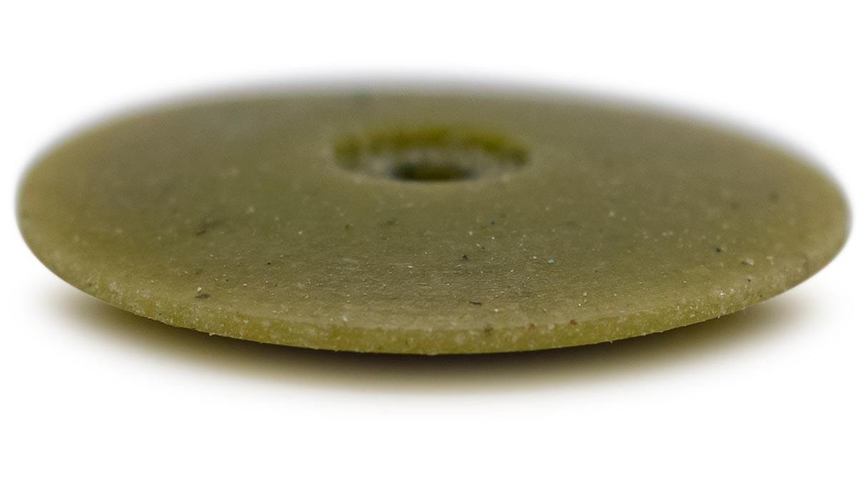 Polissoirs Pumice, vert jaune, lentille, Ø 22 x 4 mm, grain moyen