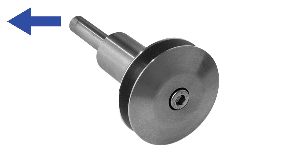 Porte-meule cylindrique pour pince de serrage, Ø 25 mm, gauche, pour polisseuses Polimaxx