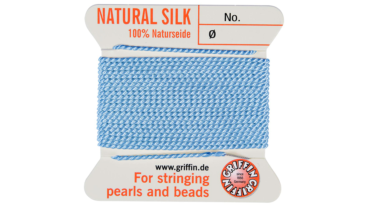 Naturseide blau 1 Nadel ca. 2 m Stärke 3 Naturseide blau 1 Nadel ca. 2 m Stärke 10
