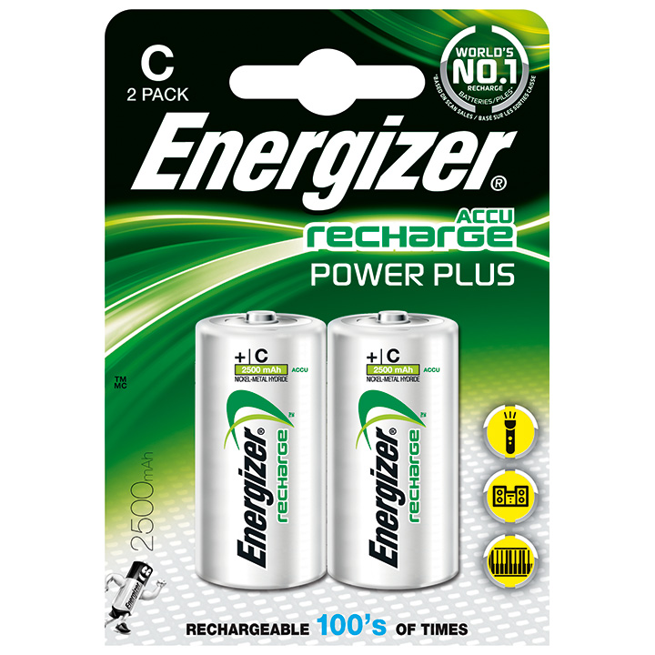 Energizer 2 Baby accumulateurs Recharge 1,2 volt 2500 mAh dans un blister LR14/C