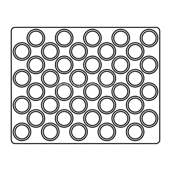 Plateaux à cases, plastique, 40 cases Ø 35 x 3 mm