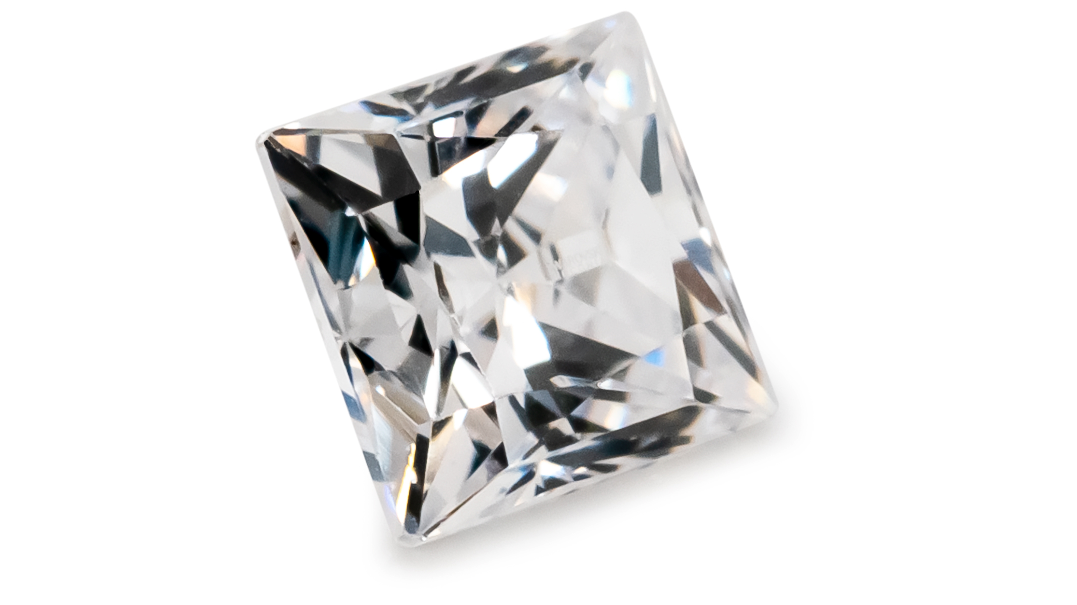 Zirconium, blanc, carré 4 x 4 mm