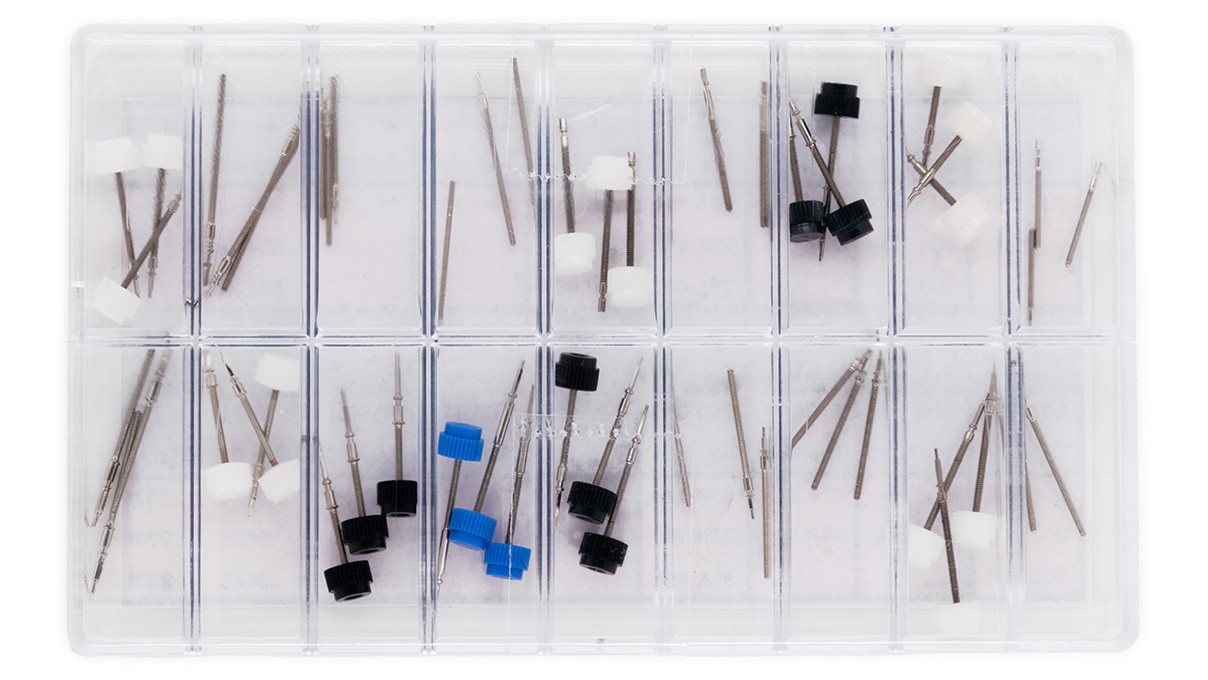 Assortiment de tige ETA, 3 pièces par type, 54 pièces
