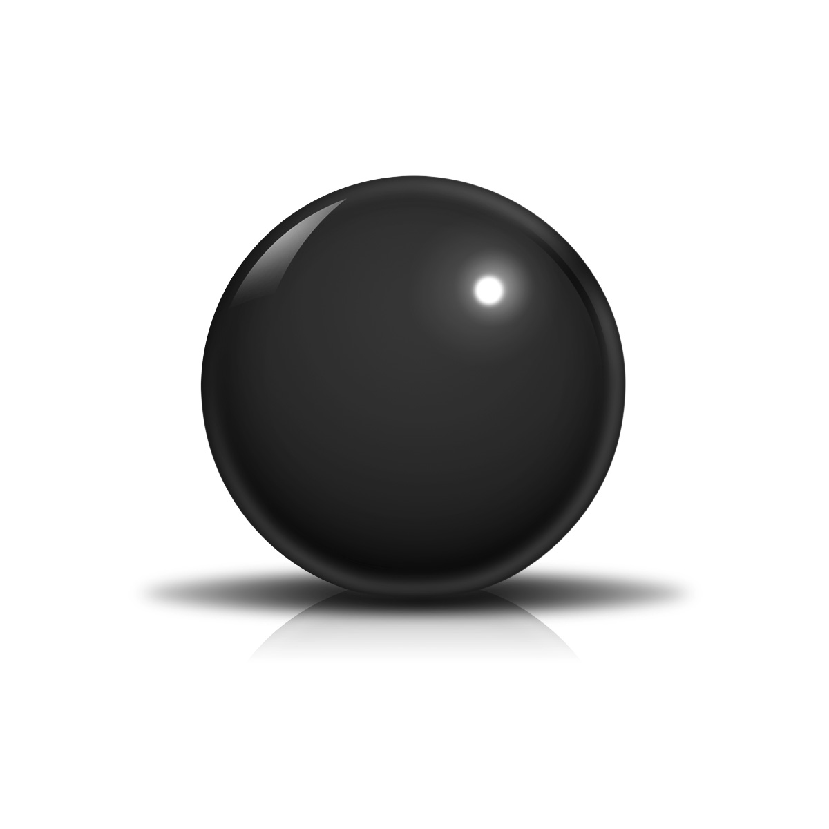 Decorative Sphere, small, high gloss finish, black, LxWxD ca. 8,0 x 8,0 x 7,0 cm