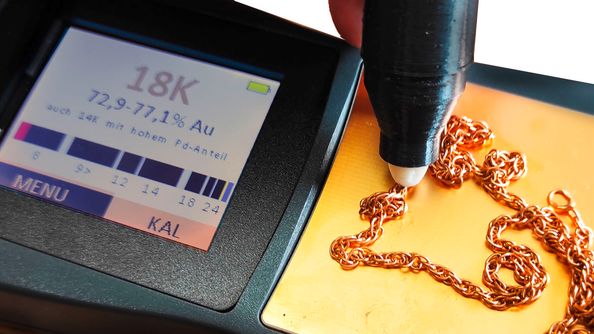 CaratScreenPen V1, testeur pour déterminer la teneur en métaux fins