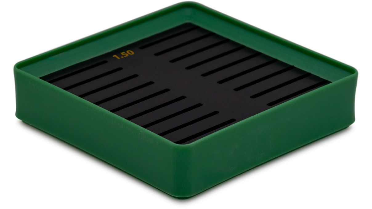 Lecureux Support à vis avec fentes, vert, pour Ø 1,5 mm