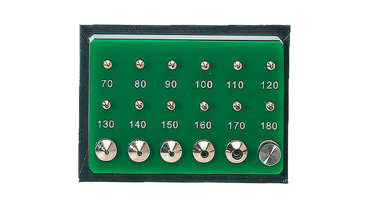 Horia AS 03-03 Jeu de poussoir et tasseau, 12 poussoirs à pompe, 6 tasseaux, Ø 3.0
mm